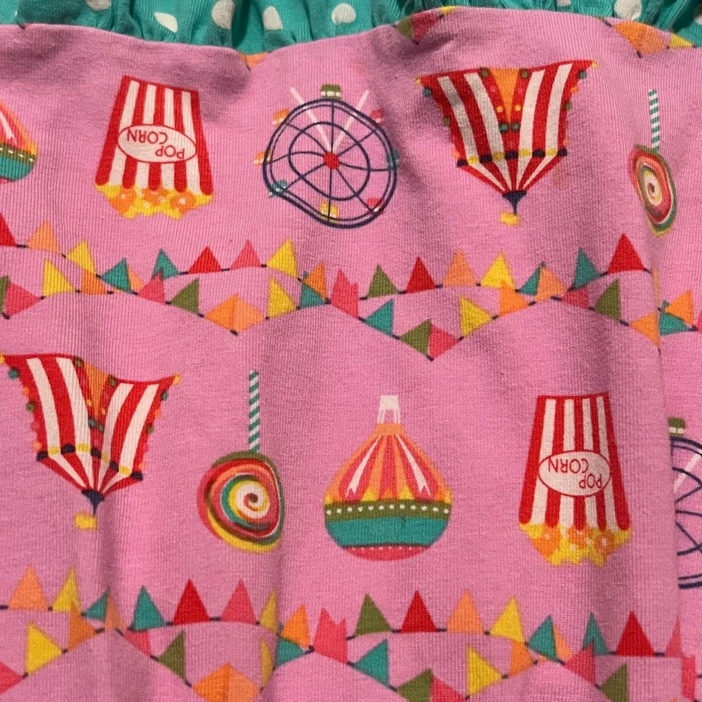 Matilda Jane Girls Pink Circus Carnival Print Ruffle Dress 12-18M